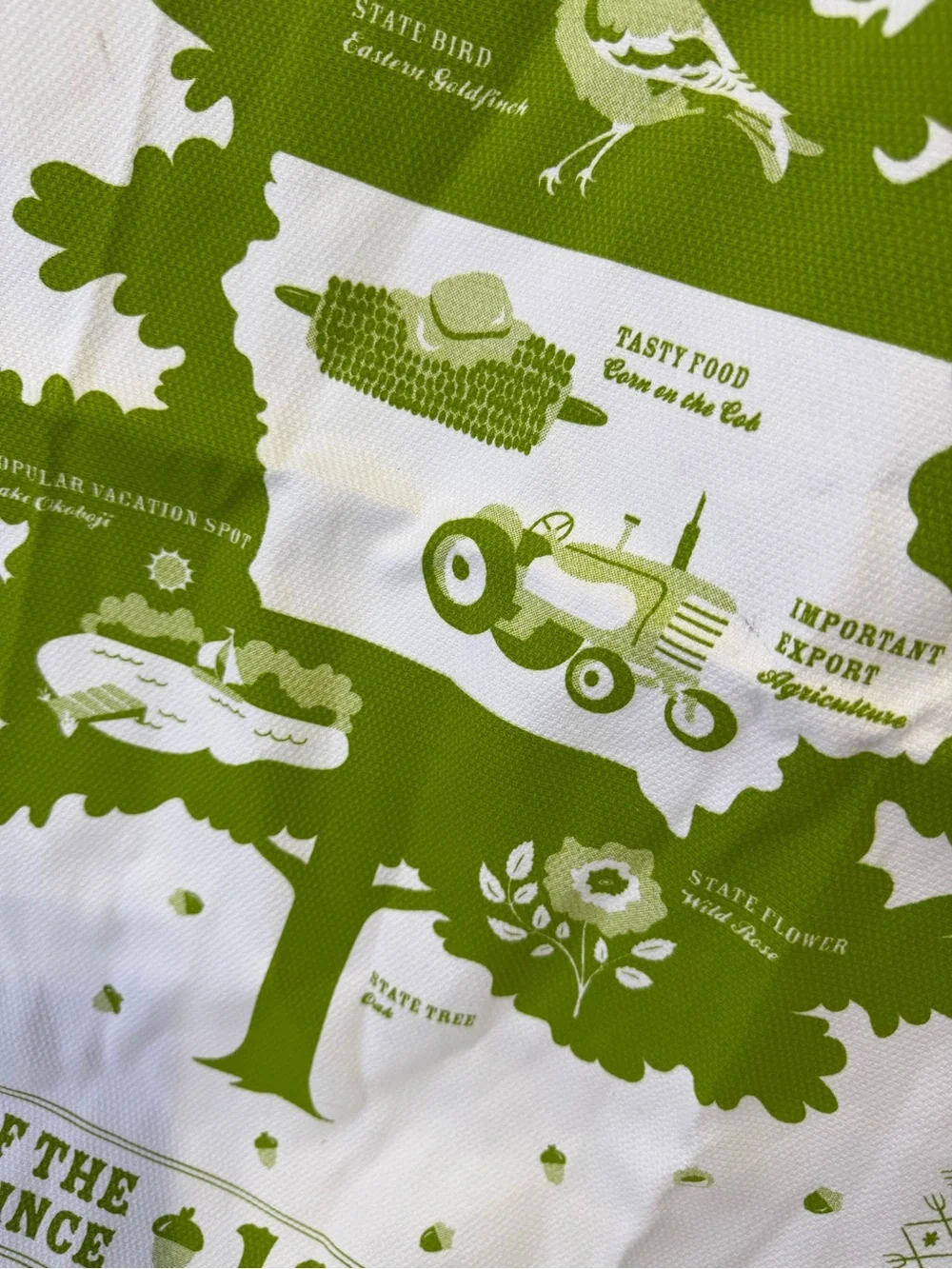 Incredible Iowa Green Tree Tea Towel
